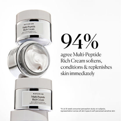 Naturium Multi-Peptide Rich Cream, Hydrating & Nourishing to Help Appearance of Fine Lines & Wrinkles, Vegan & Cruelty-Free, 1.7 oz Naturium