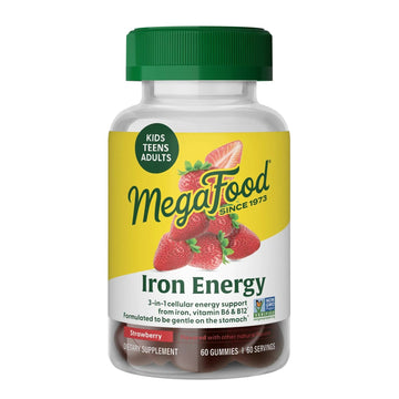 Megafood Iron Energy Gummies, Iron Supplement for Women, Men, Teens & Kids with Vitamin B12 & B6, Vitamins MegaFood buy australia supplements