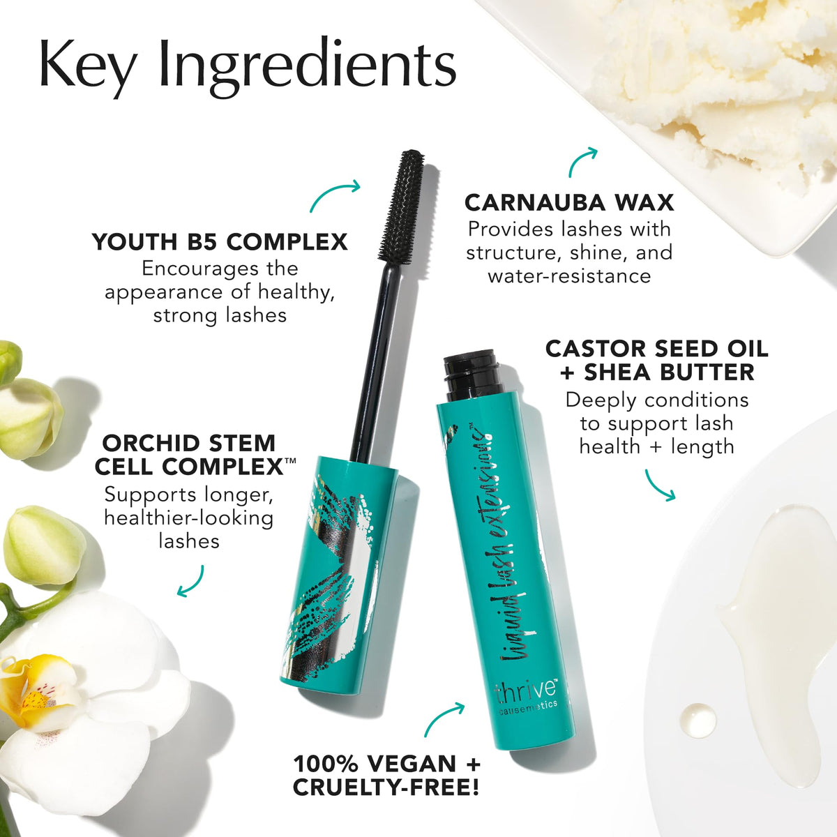 Thrive Causemetics Liquid Lash Extensions Mascara, Rich Black Shade Thrive Causemetics