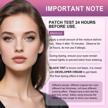 WEILNELL Eyelash & Eyebrow Color Kit, Professional Instant Black Lash & Brow Color Kit, Eye Lash & Eye brow Coloring Set with Natural Bushy Results, Easy to Use & Salon at Home 7ml (Black) WEILNELL
