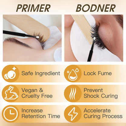 Miuffue Lash Bonder and Primer Kit for Eyelash Extensions Miuffue