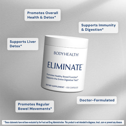BodyHealth Intestinal Cleanse - Eliminate, Colon Cleanser Detox, Gentle Laxative Pills and Bowel Flush Constipation Relief for Adults, Body Cleanse for Colon Health BodyHealth