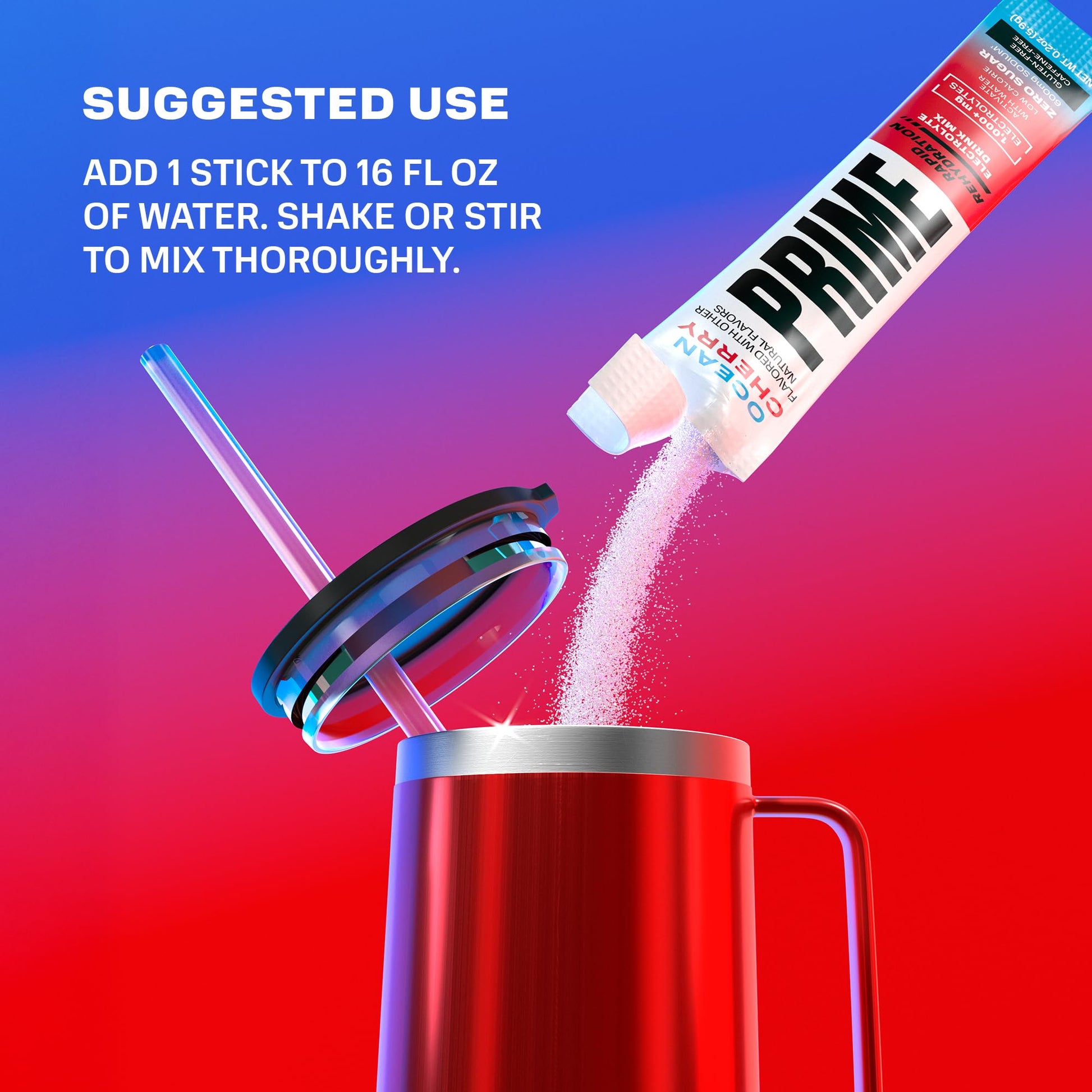 Prime Rapid Rehydration Electrolyte Powder Sticks, Ocean Cherry, Sugar Free Hydration Drink Mix with Sodium, Potassium, Magnesium & B Vitamins PRIME HYDRATION buy australia supplements