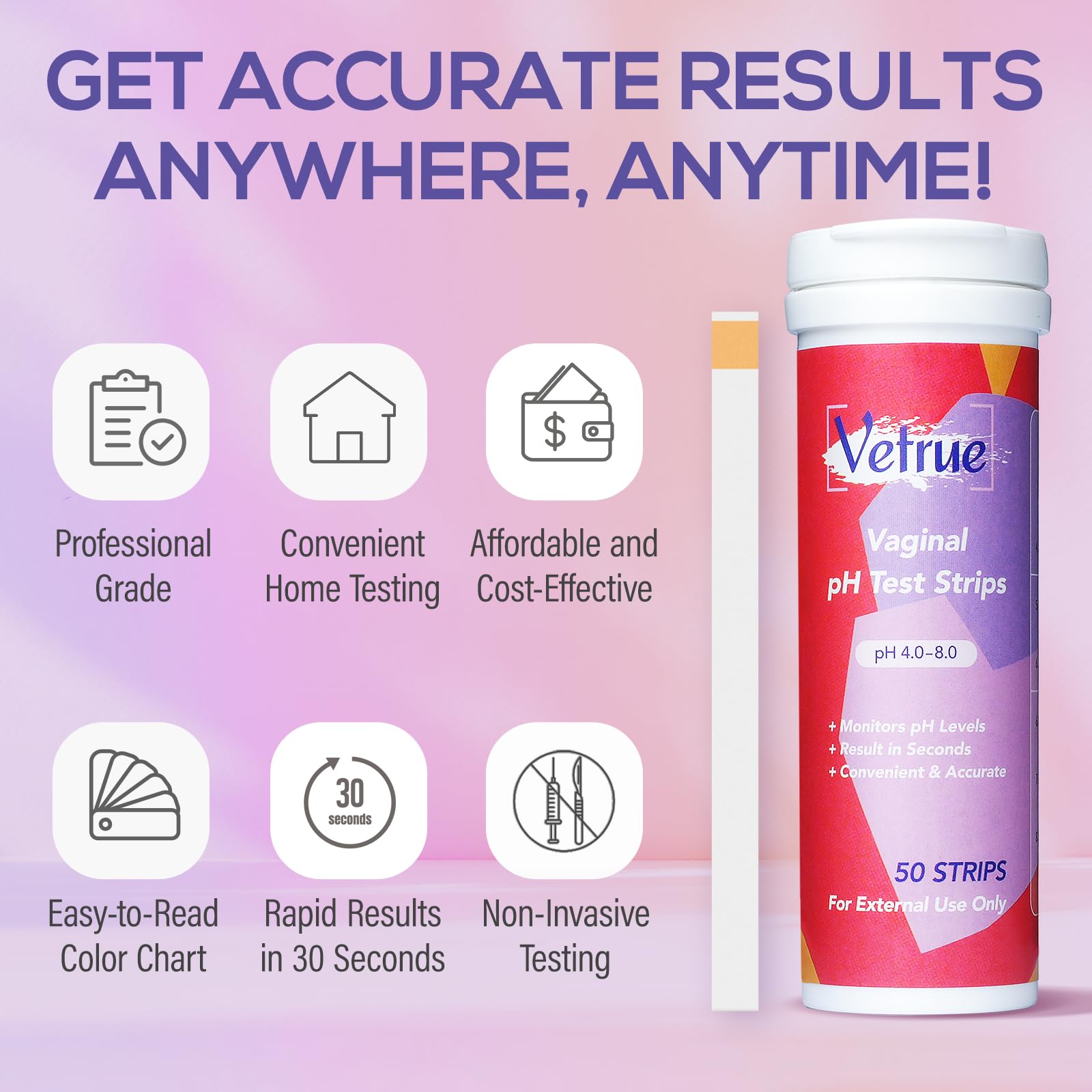 Vaginal pH Test Strips for Women, Convenient Testing Solution for Assessing and Maintaining vetrue buy australia supplements