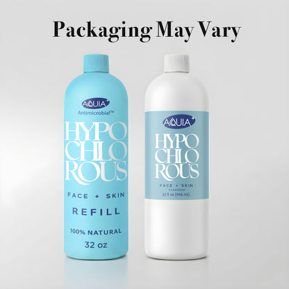 Hypochlorous Acid Spray for Face and Skin; Facial Cleanser | 32oz Refill Aquia