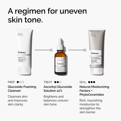 The Ordinary Ascorbyl Glucoside Solution 12%, Vitamin C Serum for Even Skin Tone and Antioxidant Protection, 1 Fl Oz The Ordinary