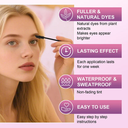 WEILNELL Eyelash & Eyebrow Color Kit, Professional Instant Black Lash & Brow Color Kit, Eye Lash & Eye brow Coloring Set with Natural Bushy Results, Easy to Use & Salon at Home 7ml (Black) WEILNELL