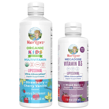 MaryRuth Organics Kids Multivitamin Liposomal (Strawberry Cherry & Vanilla) & Vitamin D3 Liposomal (Mixed Berry) Clean Label Project Verified MARYRUTH'S buy australia supplements
