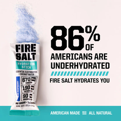Fire Science Fire Salt Hydration Sticks, Electrolytes & Coconut Water, Hydration Drink Mix with Magnesium, Potassium & Sodium, Zero Sugar, Single Serve On the Go Packs, Fire Science Nutrition