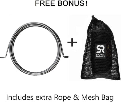 Sweet Sweat Performance Jump Rope ~ 10ft Adjustable Length Rope for Fitness and Speed Training ~ Includes Mesh Cary Bag & Bonus Rope Gsupps Australia