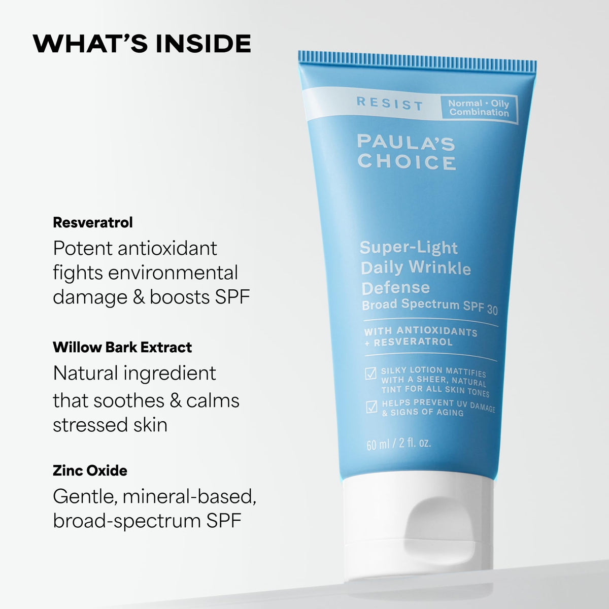 Paula's Choice RESIST SPF 30 Wrinkle Defense Mineral Sunscreen, 2 Fl Oz Paula's Choice