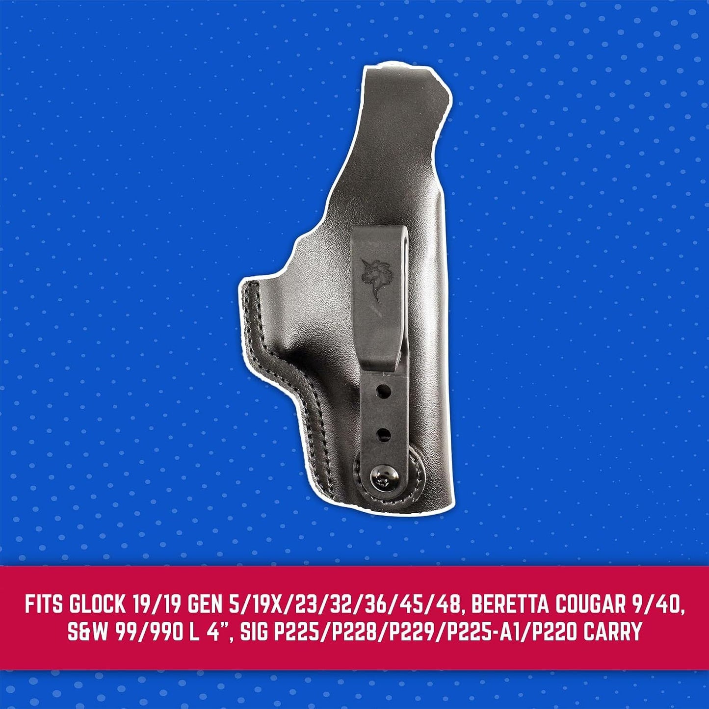 DeSantis Dual Carry II IWB/OWB Holster- Leather Holster, Fits GLOCK 19/19 GEN 5/19X/23/32/36/45/48, Beretta Cougar 9/40, S&W 99/990 L 4"", SIG P225/P228/P229/P225-A1/P220 Carry- Right Hand Draw, Black Gsupps Australia