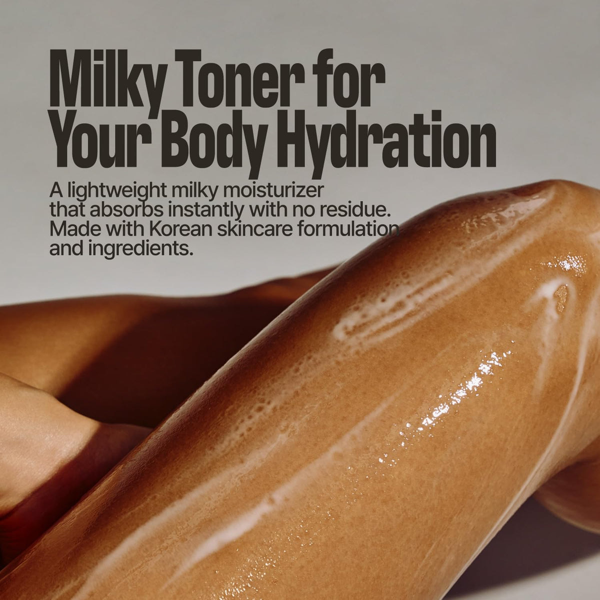 Knock Melt-In Body Toner Caramelt, Milky Body Moisturizer with Ceramide Knock