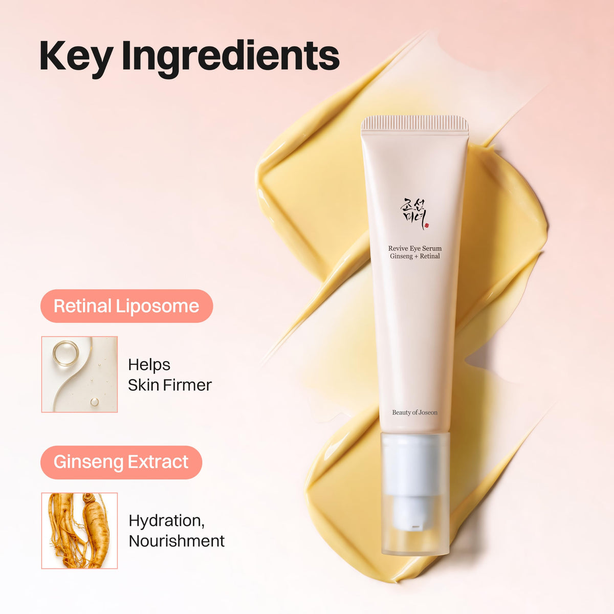 Beauty of Joseon Revive Eye Serum with Retinal Niacinamide Correction for Puffy Eye Bags Fine Lines Dark Circles Wrinkles, Korean Skin Care 30ml, 1.01 fl.oz Beauty of Joseon