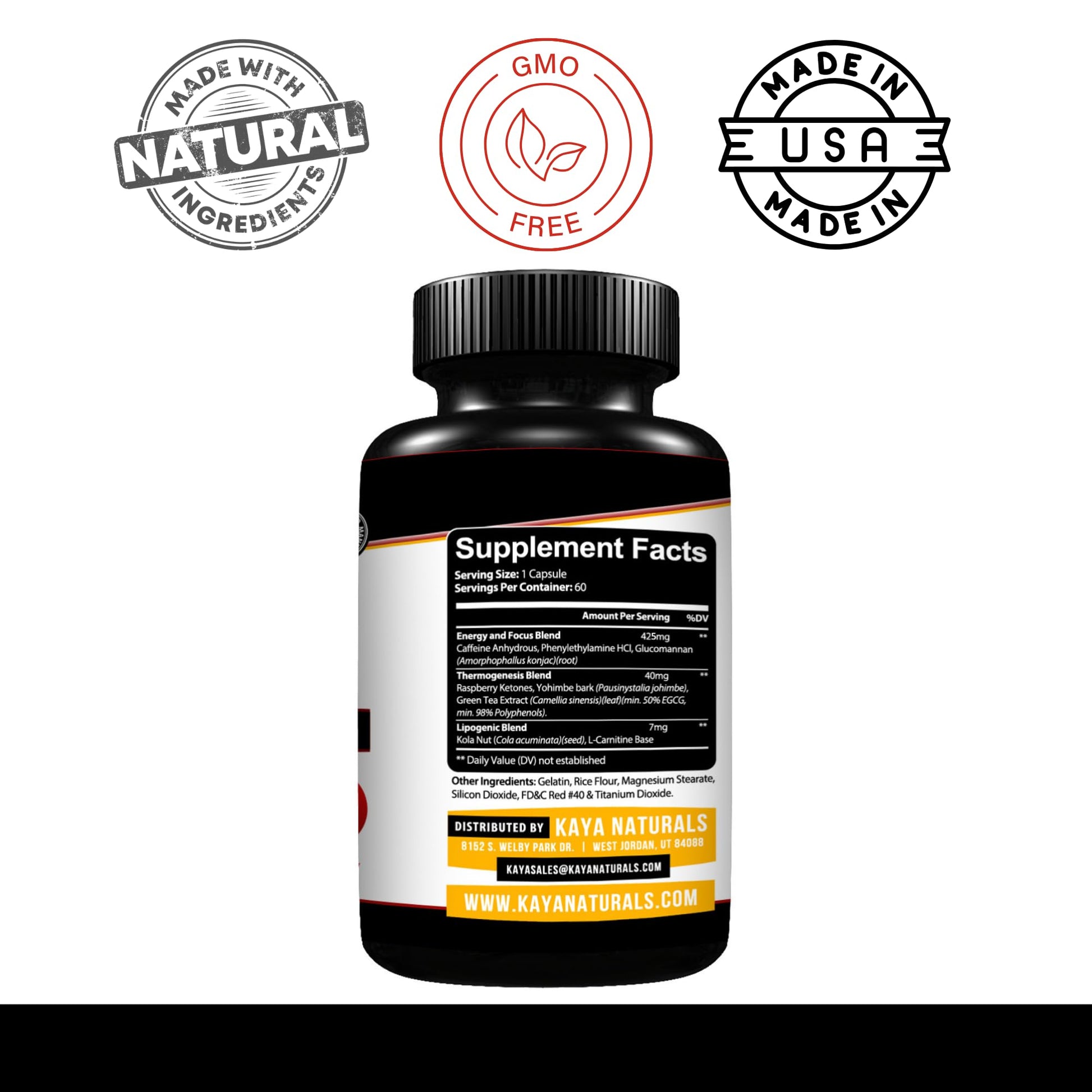 Kaya Naturals Supreme Fat Burner - Weight Loss Pills Women & Men - Appetite Suppressant Supplement - Powerful Thermogenic Diet Pills Kaya Naturals buy australia supplements
