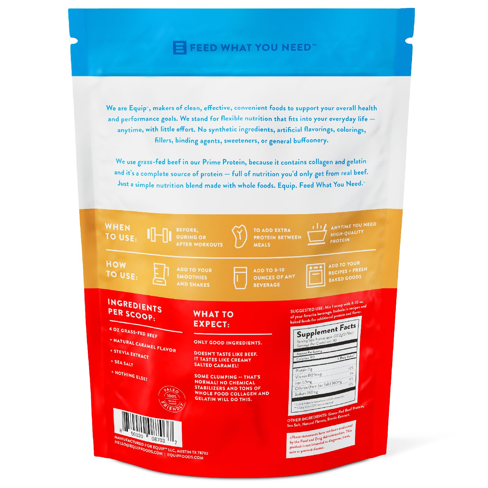 Equip Foods Prime Protein - Grass Fed Beef Protein Powder Isolate - Paleo and Keto Equip buy australia supplements