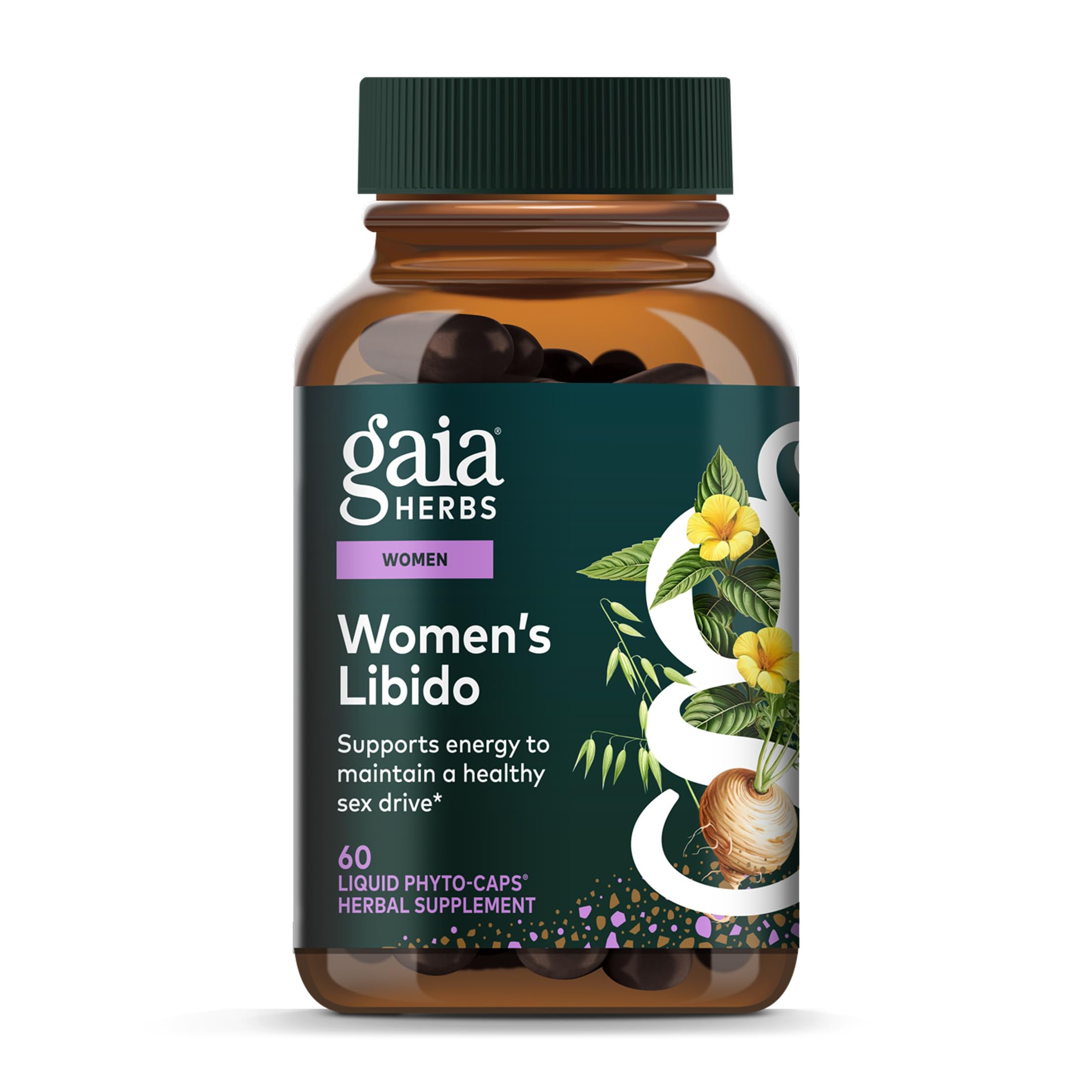 Gaia Herbs Womens Libido - Supports Energy to Maintain Healthy Libido* - with Tribulus & Horny Goat Weed - 60 Vegan Liquid Phyto-Caps (60 Servings) Gaia Herbs buy australia supplements