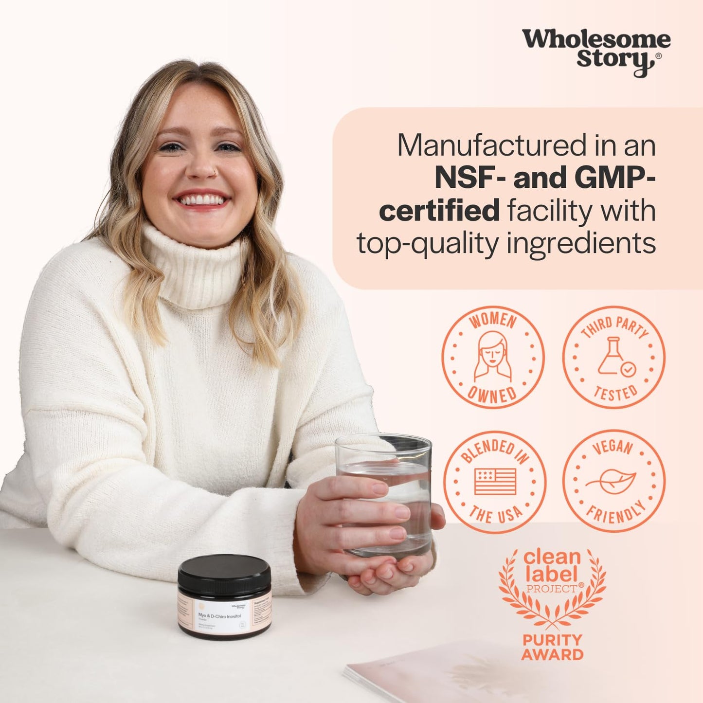 Myo-Inositol & D-Chiro Inositol Supplement Powder for Women | Hormonal Balance & Healthy Ovarian Function Support Wholesome Story