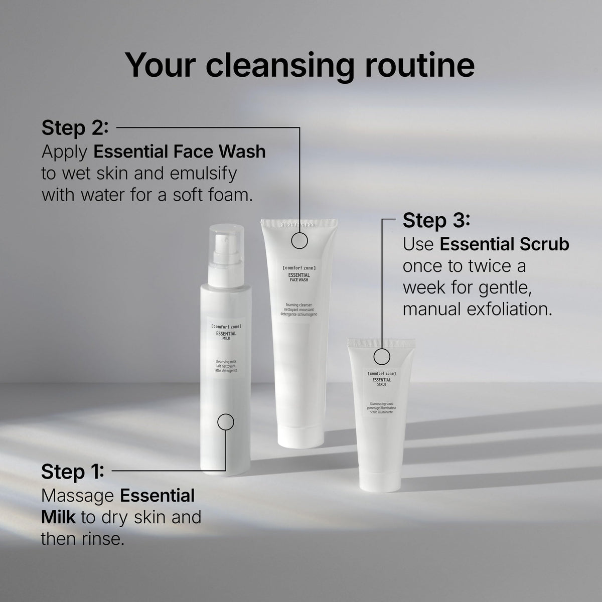 Comfort Zone Essential Face Wash Gentle Cleanser 5.07 fl oz Comfort Zone