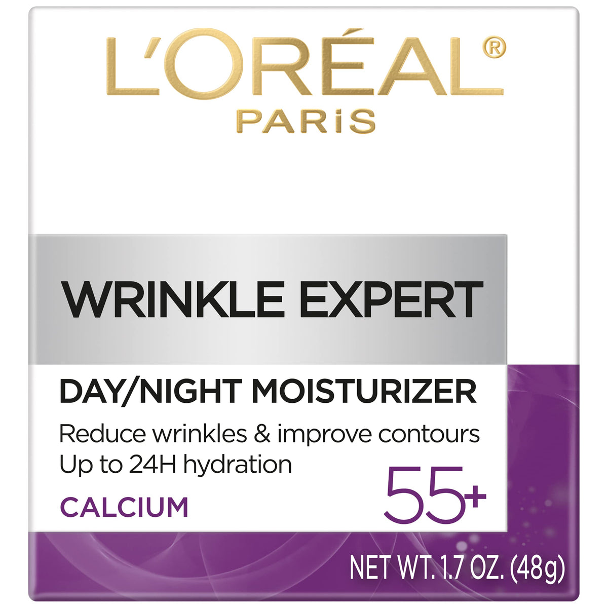 L'Oreal Paris Wrinkle Expert 55+ Anti-Aging Face Moisturizer with Calcium, Non-Greasy, Suitable for Sensitive Skin 1.7 fl. oz L'Oreal Paris