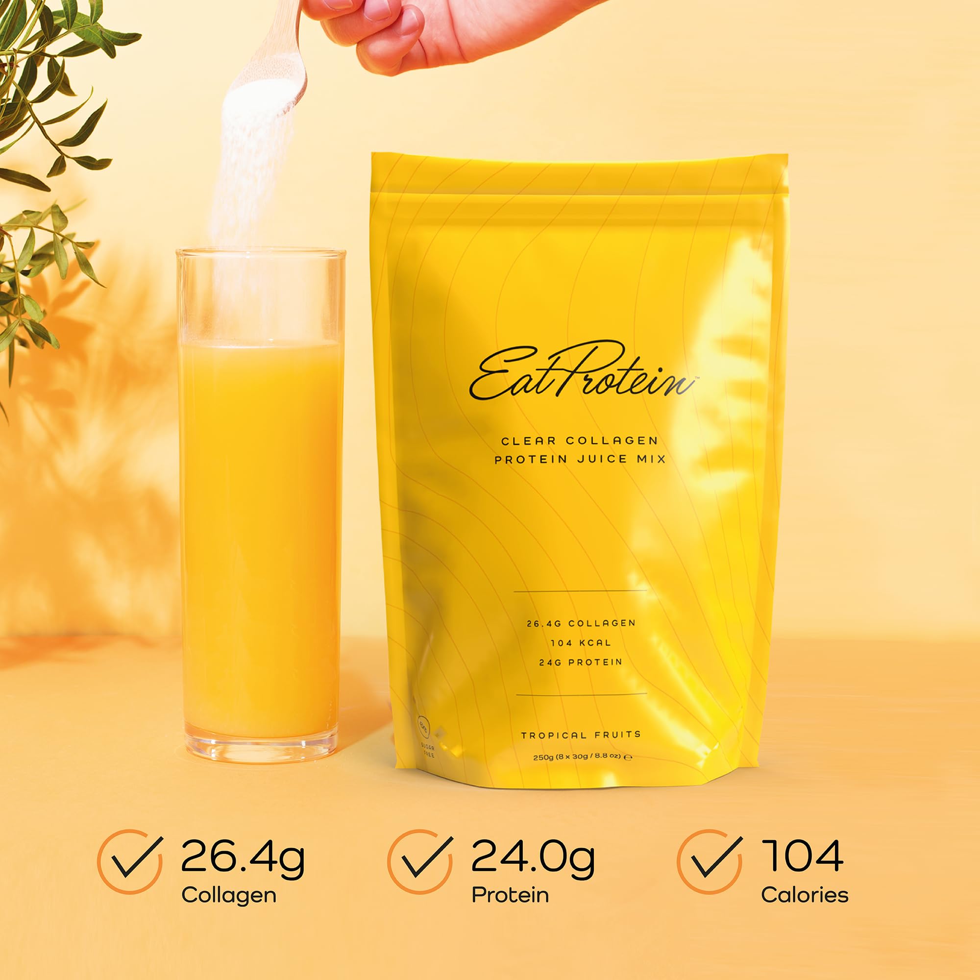 EatProtein Tropical Fruits Collagen Protein Juice Drink Mix | 24g Protein | 26.4g Collagen | 8X Servings EatProtein buy australia supplements