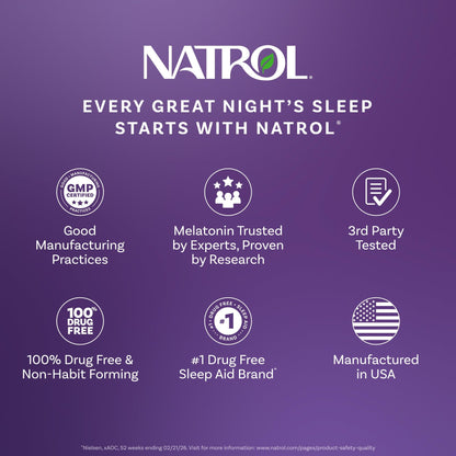 Natrol 10 mg Melatonin Gummies, Sleep Support for Adults, Melatonin Supplements for Sleeping, 90 Strawberry-Flavored Gummies, 45 Day Supply Natrol
