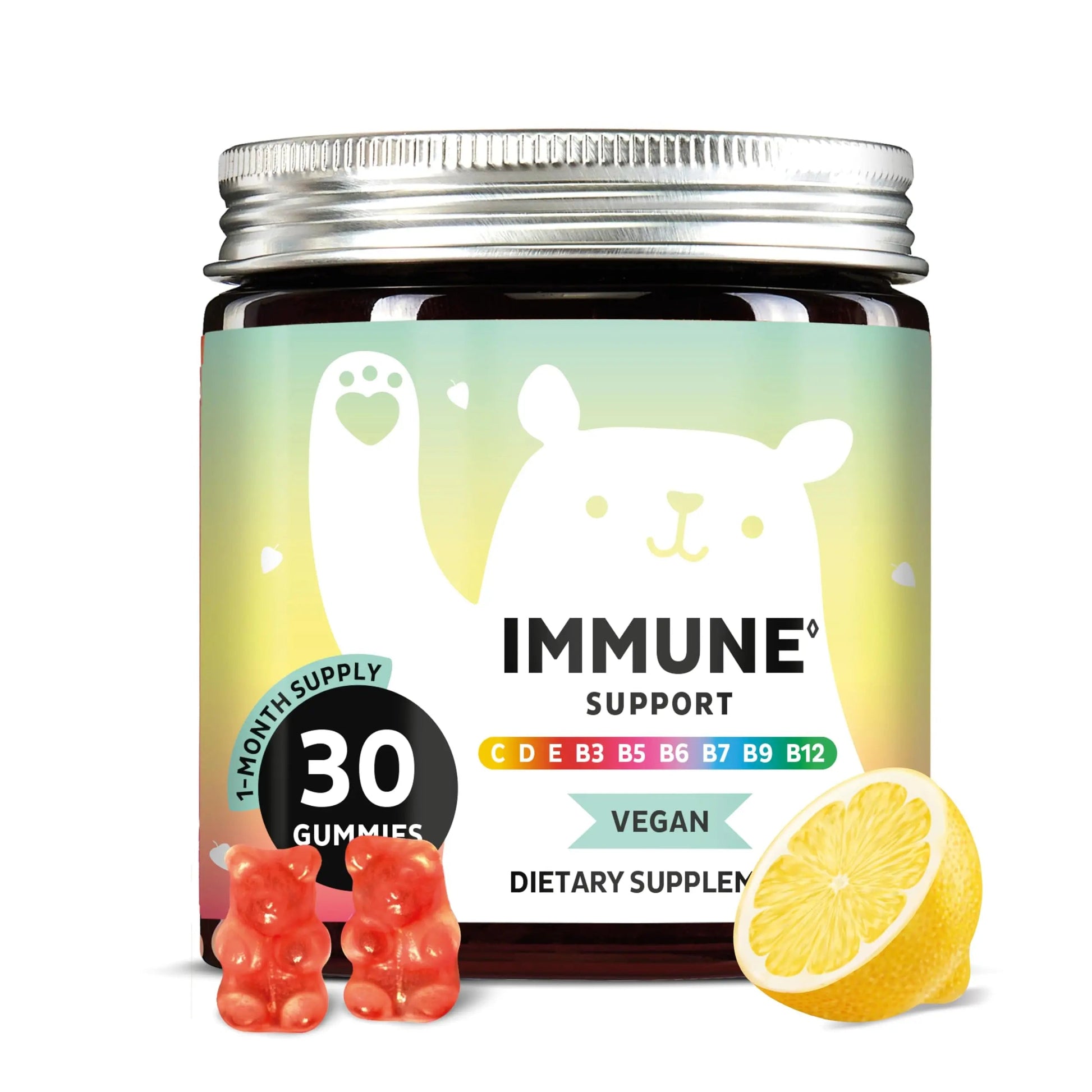 Bears with Benefits Immune Support Gummies – Vitamin C, D, B6 & B12 – Daily Immune Boost – Vegan, Naturally Flavored (30 Gummies) Bears with Benefits buy australia supplements