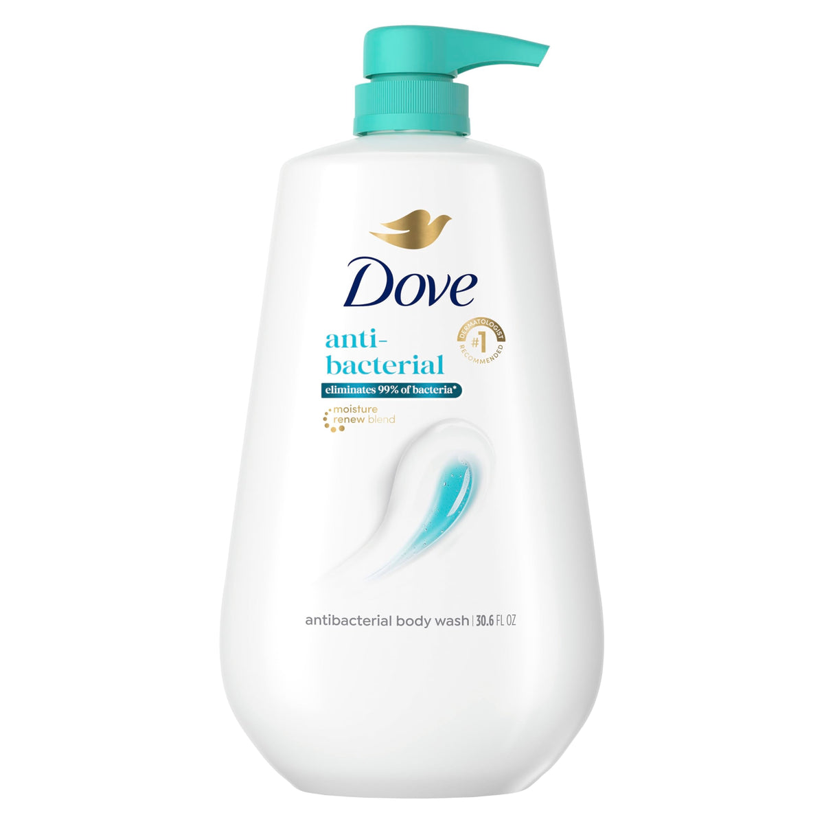 Dove Body Wash Antibacterial For All Skin Types 30.6 oz Pump, Sulfate Free Dove