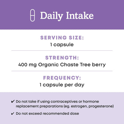 Oregon's Wild Harvest Non-GMO Chaste Tree Capsules,Organic Herbal Supplements, 90 Count Gsupps Australia