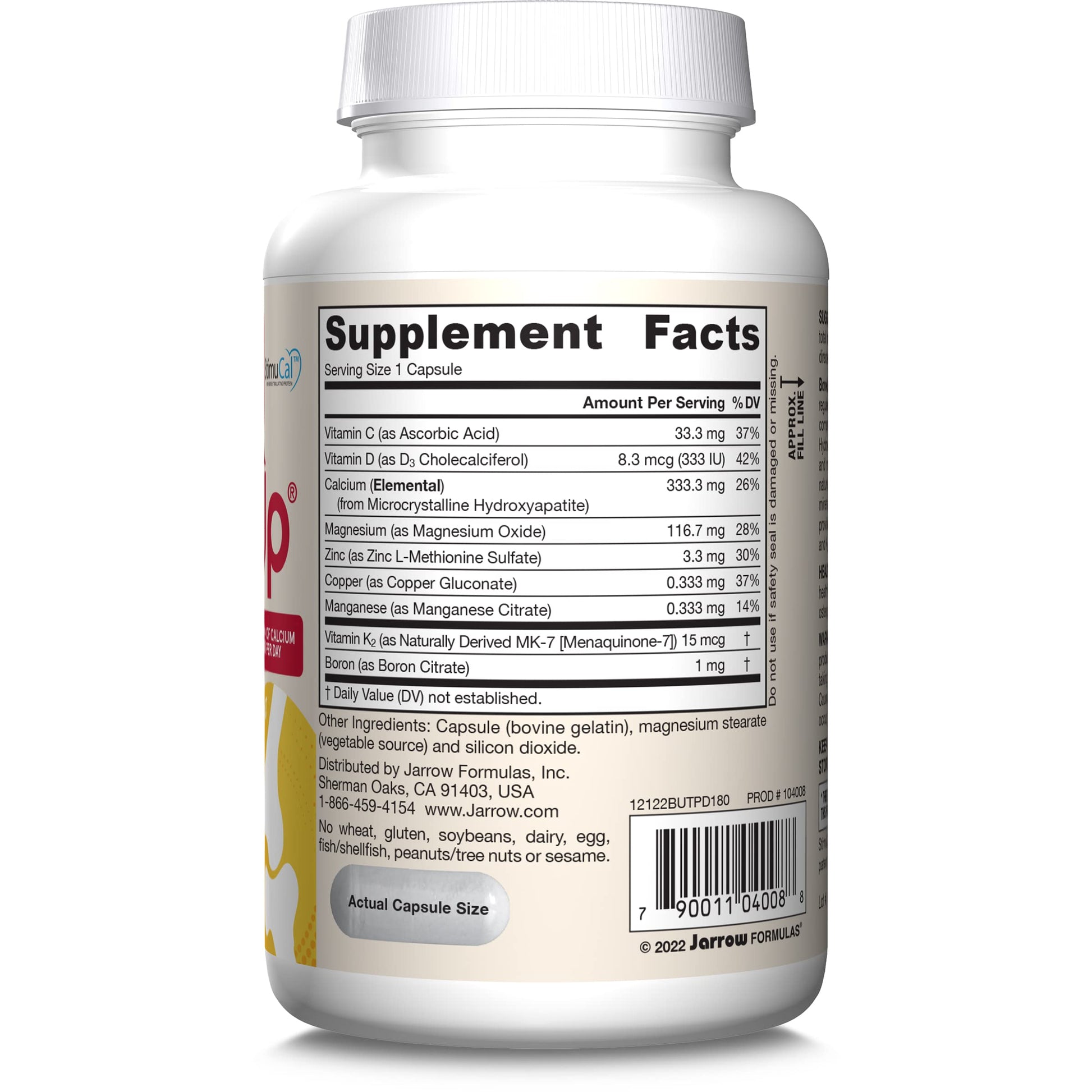 Jarrow Formulas BoneUp Three Per Day for Bone Density and Skeletal Nutrition, Includes Vitamin D3, K2 (as MK-7) and Calcium, 180 Capsules, 60 Day Supply Jarrow Formulas buy australia supplements