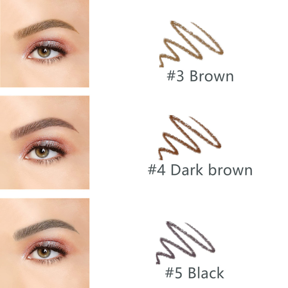 Eyebrow Pencil,3 PCS Waterproof Professional Makeup Micro Brow Pencil,Brow Kit with Eyebrow Brush and Razor,Ultra-Fine Mechanical Pencil,Eyebrow Pencils for Women BECHY