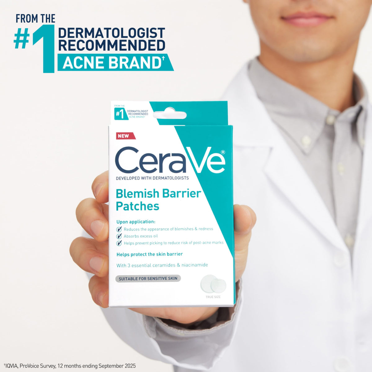 CeraVe Hydrocolloid Pimple Patches with Niacinamide, Ultra-Thin, 22ct CeraVe