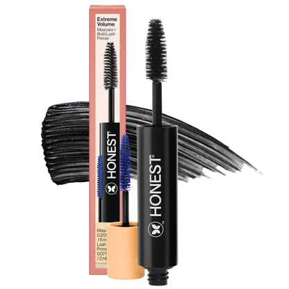 Honest Beauty 2-in-1 Extreme Volume Clean Mascara, Black, 0.27 fl oz Honest Beauty