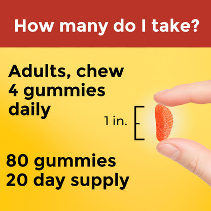 Nature Made Maximum Strength Dosage Vitamin C 1000mg per Serving, Immune Support Vitamin C Gummies for Adults, 80 Gummies, 20 Day Supply Nature Made