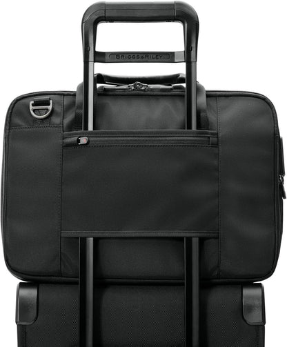Briggs & Riley Medium Expandable Briefcase - Laptop Bag for Work & Travel, Briefs for Men & Women, Includes Shoulder Strap, Self-Repairing Zippers, Fits up to 15" Computer - HTA Collection, Black Gsupps Australia