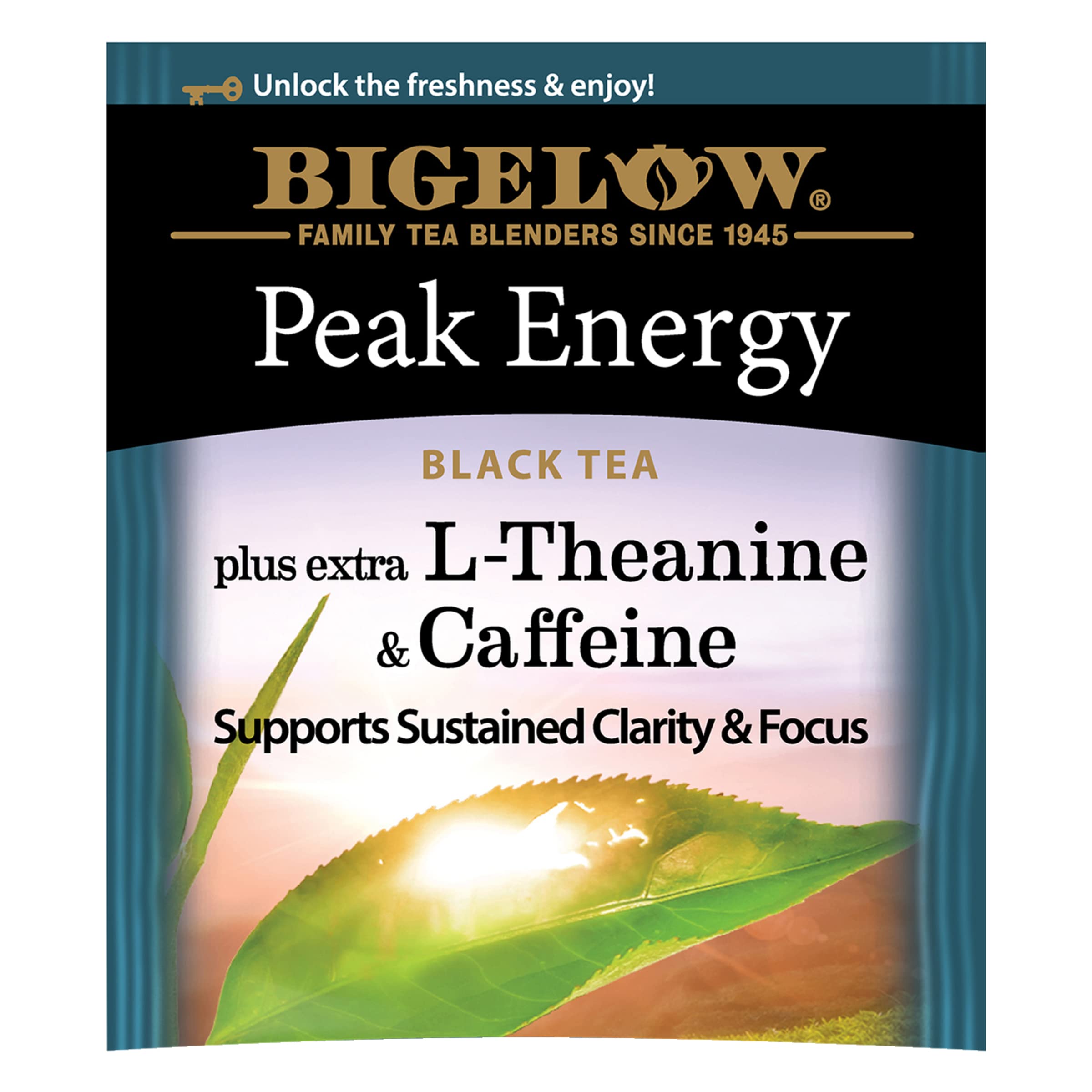 Bigelow Tea Peak Energy plus extra L-Theanine & Caffeine, 18 Count (Pack of 6), 108 Total Tea Bags Bigelow Tea buy australia supplements