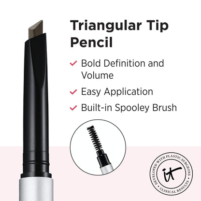IT Cosmetics Brow PowerFULL Volumizing Eyebrow Pencil - Universal Taupe IT Cosmetics