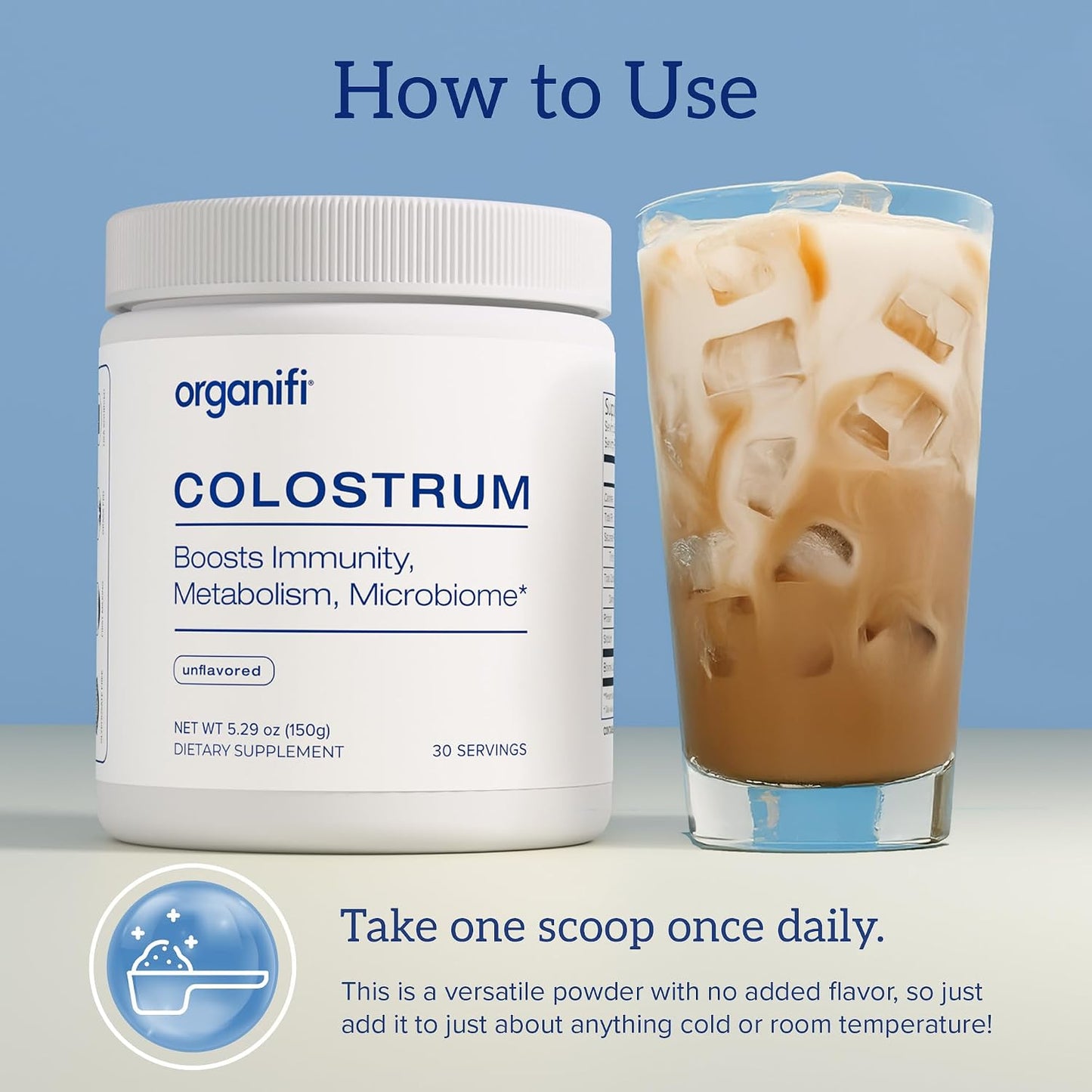 Organifi Bovine Colostrum Powder - Grass-Fed, USA-Sourced Colostrum Supplement for Gut Health, Immune Support and Recovery Gsupps Australia