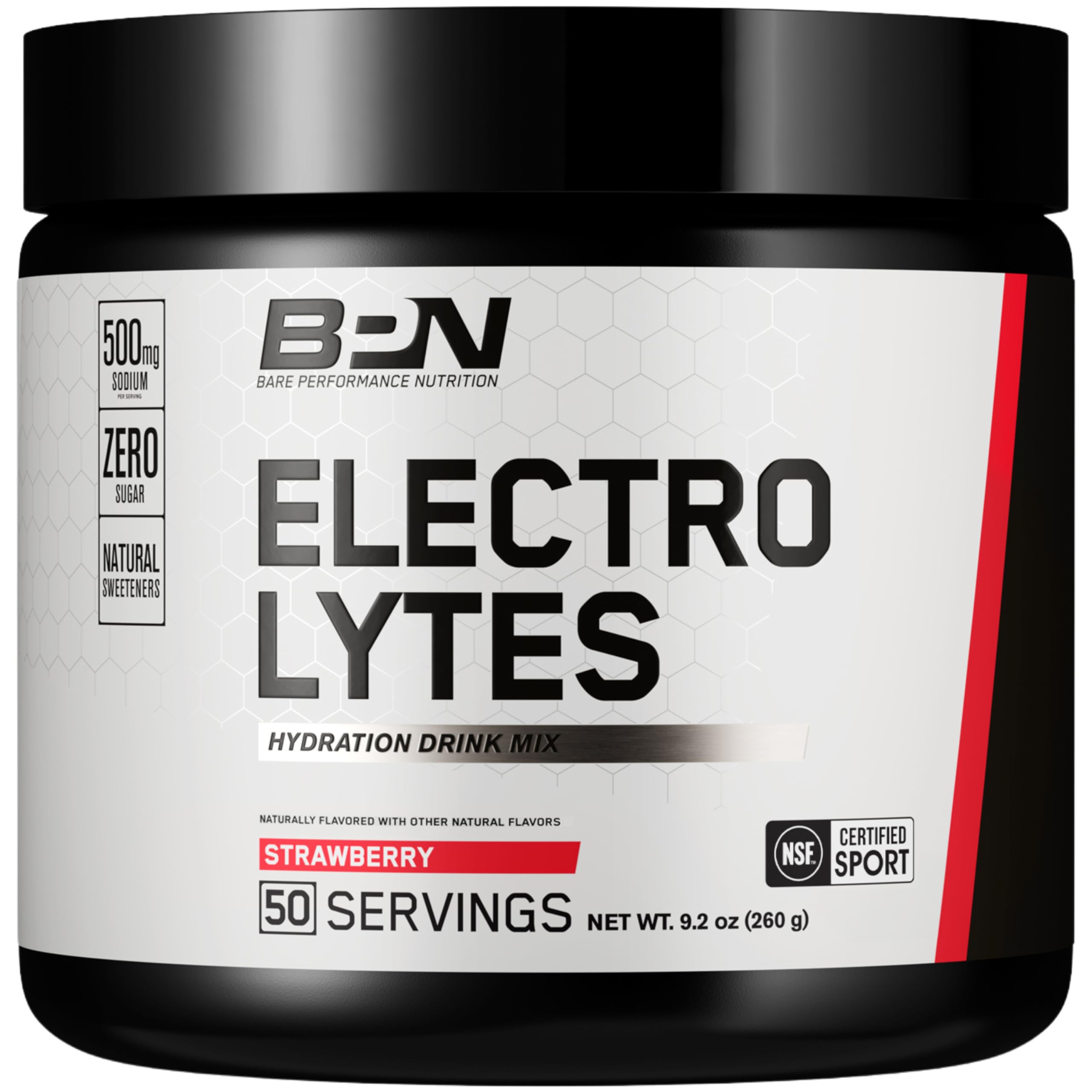 BARE PERFORMANCE NUTRITION BPN Electrolytes Hydration Drink Mix | Sugar Free Electrolyte Powder | 500mg Sodium per Serving | Naturally Sweetened | Strawberry, 50 Servings BARE PERFORMANCE NUTRITION buy australia supplements