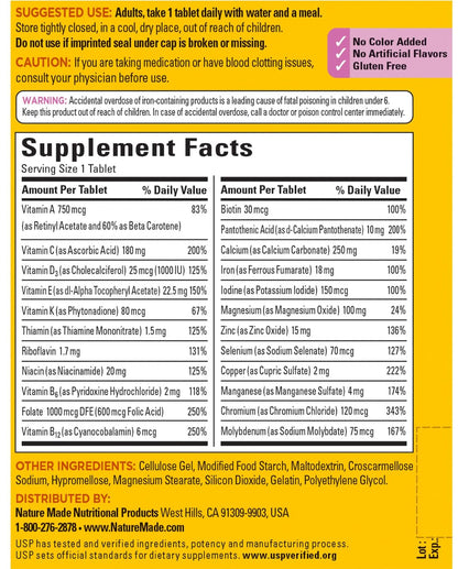 Nature Made Women's Multivitamin Tablets, 300 Count for Daily Nutritional Support Nature Made