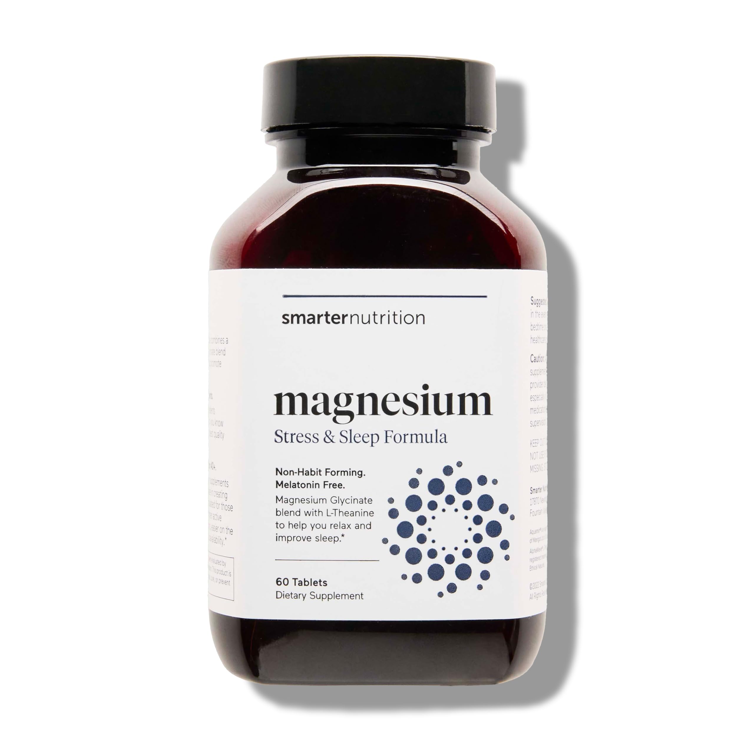 Smarter Nutrition Magnesium Complex - Chelated Magnesium Glycinate with Citrate, Malate and L-Theanine for Sleep, Muscle Relaxation and Stress Support - Non-GMO - 60 Tablets[30DaySupply] SMARTERNUTRITION buy australia supplements