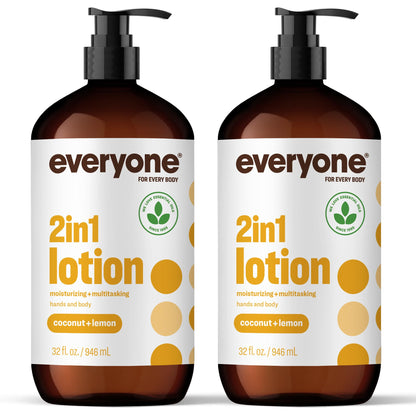 Everyone 2-in-1 Hand & Body Lotion, Coconut Lemon, 32 oz 2-Pack everyone for every body