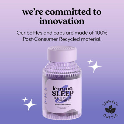 Lemme Sleep Gummies with 5mg Melatonin, Elderberry, Magnesium, L-Theanine, Chamomile and Lavender, Drug-Free Nighttime Sleep Aid, Lemme