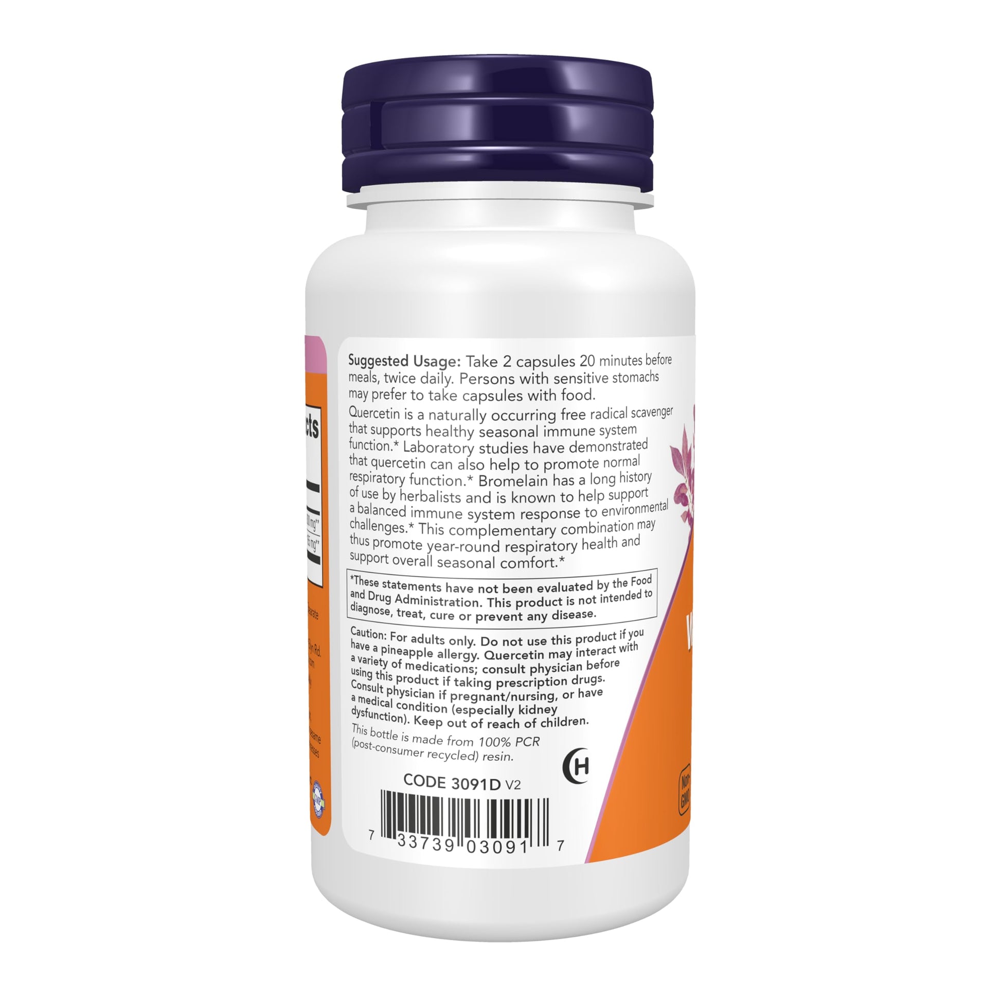 NOW Foods Supplements, Quercetin with Bromelain, Balanced Immune System*, 240 Veg Capsules Gsupps Australia