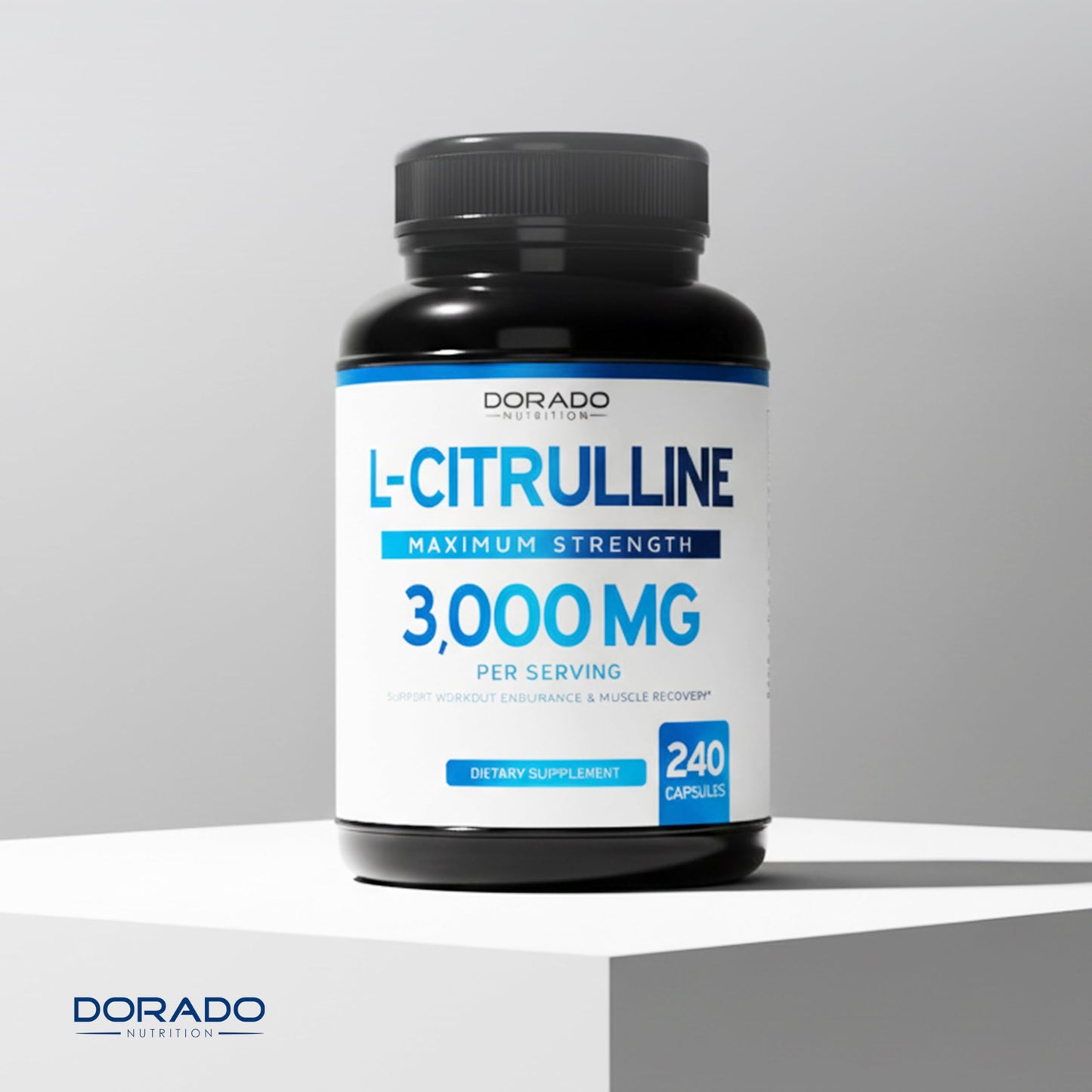 L Citrulline 3000mg Supplement (240 Capsules) Support L Arginine & Nitric Oxide Pills - L-Citrulline For Men & Women - Muscle Recovery & Pump Supplement DORADO NUTRITION