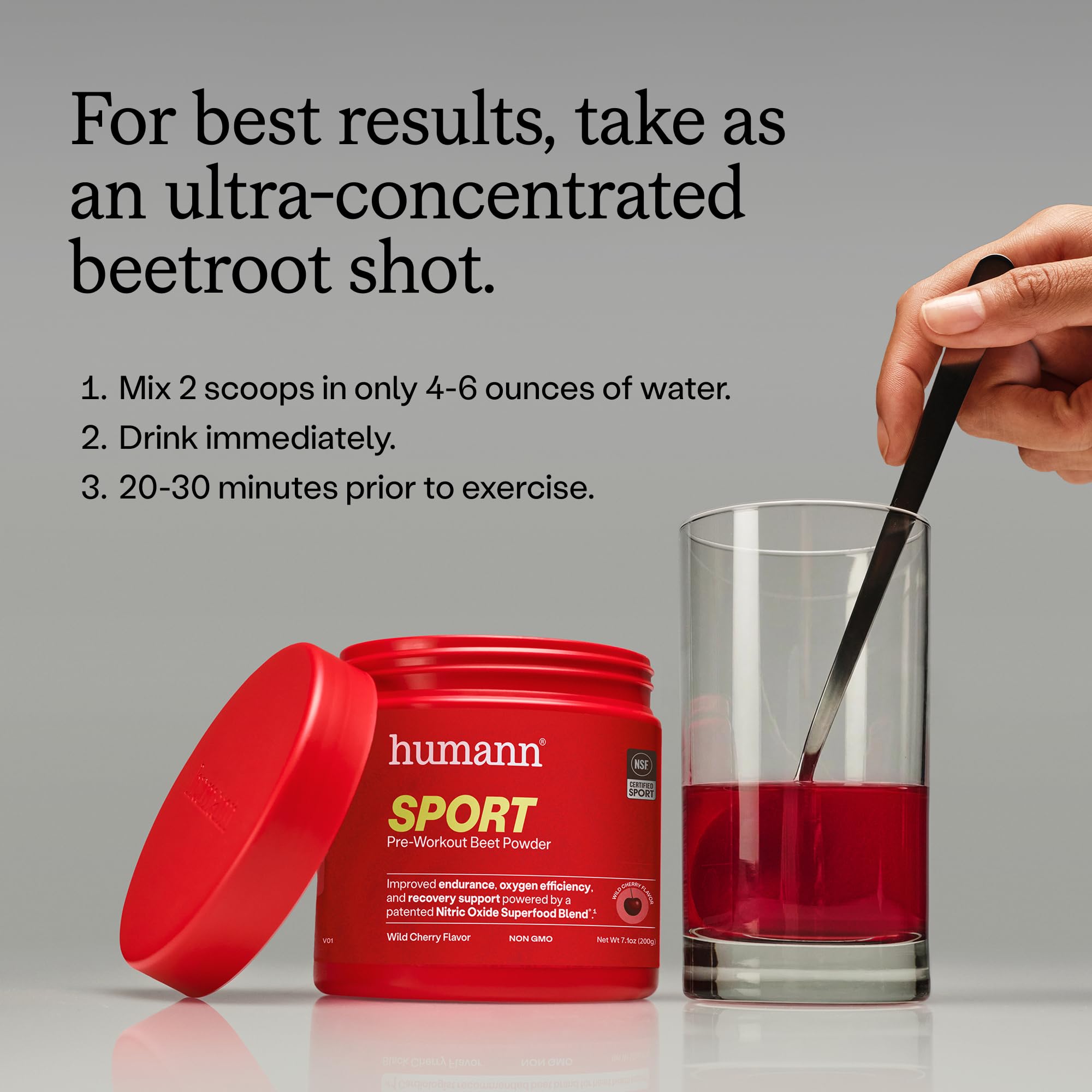 Humann SuperBeets Sport Endurance Pre Workout Powder, Nitric Oxide Supplement, NSF Certified, Stimulant & Caffeine Free, Made with Beet Root, Humann buy australia supplements