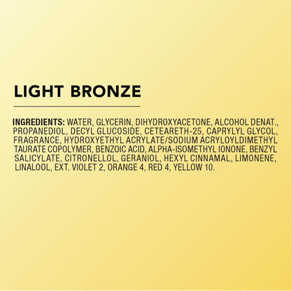 Jergens Natural Glow Self Tanner Mousse, Light Bronze Tan, 6 fl oz Jergens