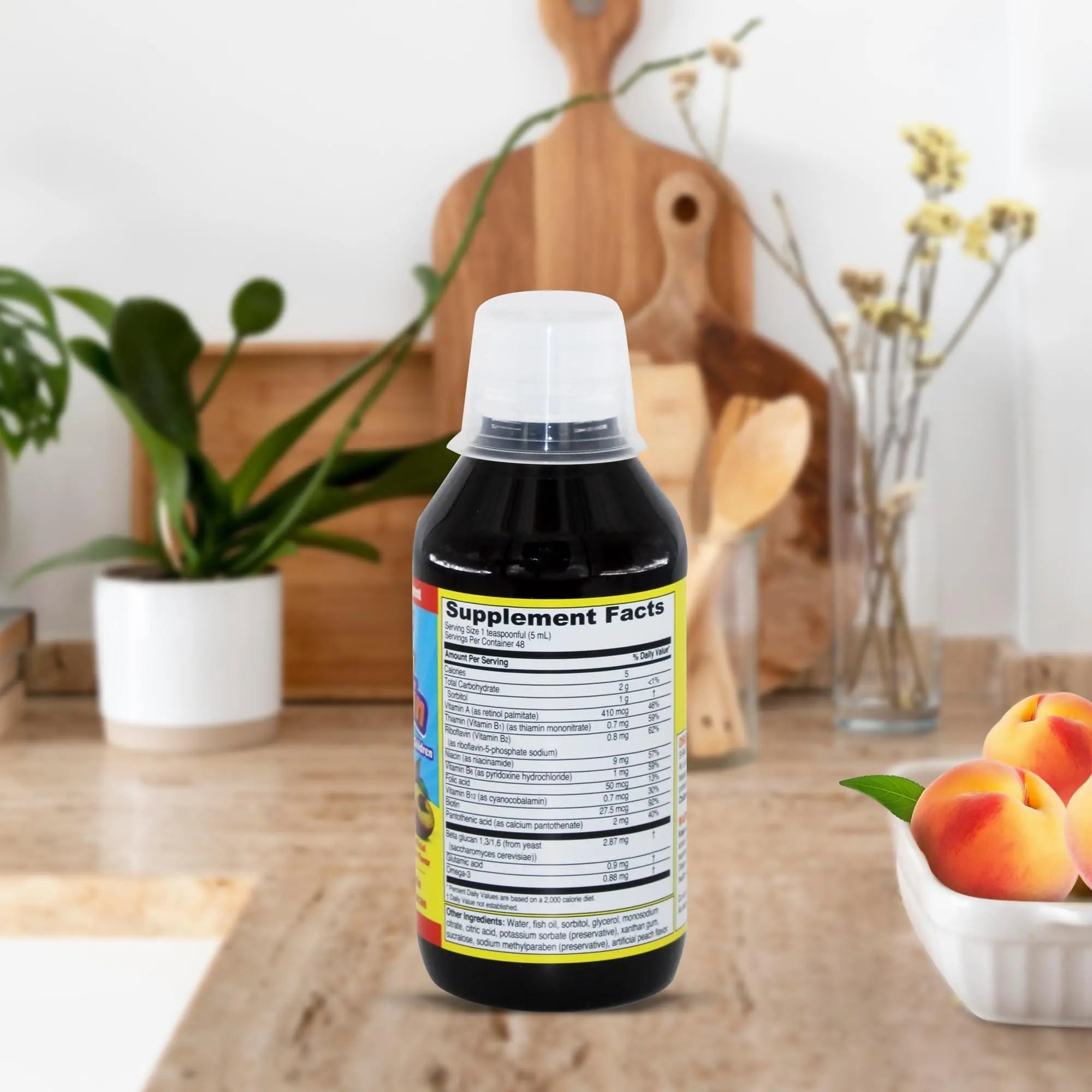 GirafKids Liquid Multivitamin for Kids Ages 4+, 8oz - Daily Child Vitamins with Biotin, Vitamin A, B Complex, Folic Acid, Omega-3 & Beta Glucan PHARMADEL buy australia supplements