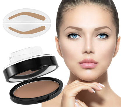 Boobeen Eyebrow Seal Stamp Powder - Waterproof 3 Seconds Eye Make Up Nature Coloring Kit - Creates Natural Looking Brows for Makeup Beginners Boobeen