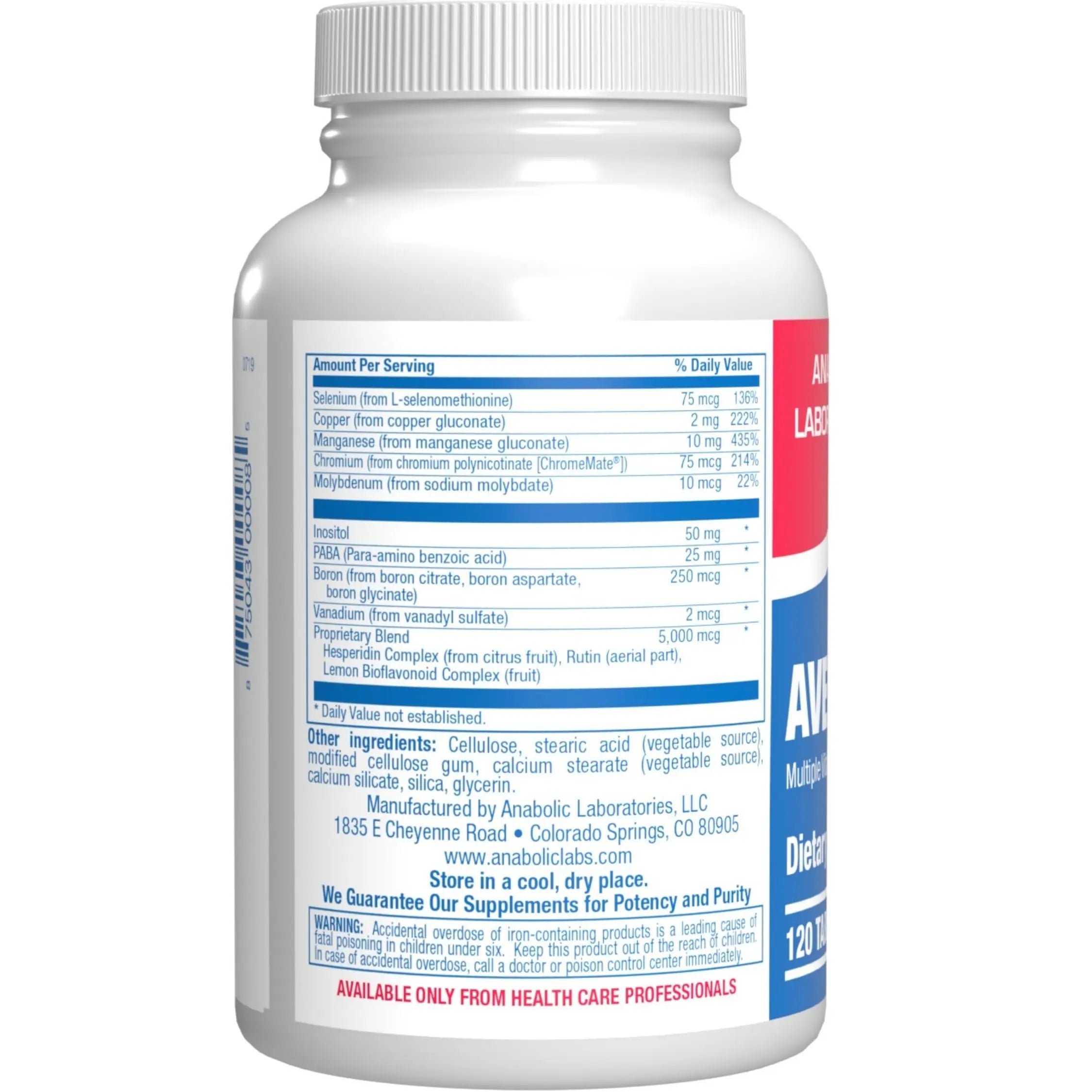 30-in-1 Adult Multivitamin with Iron - Antioxidant Rich Over 50 Multivitamin for Women and Men with Vitamins A C D E B Complex Zinc Magnesium Anabolic Laboratories buy australia supplements